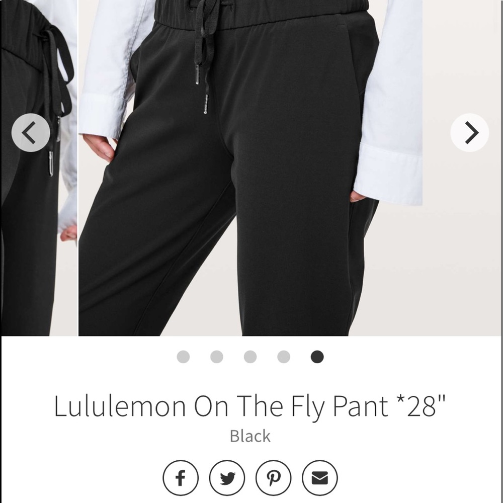 Lululemon On The Fly 7/8 Black Size 2
